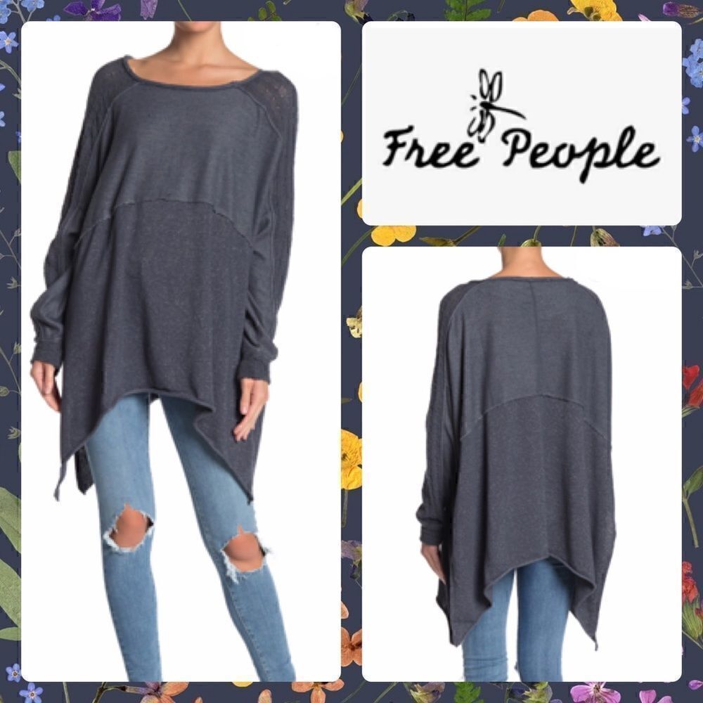 NWT MSRP $128 Free People My Girl Asymmetrical Hem Sweater Women's Size Small